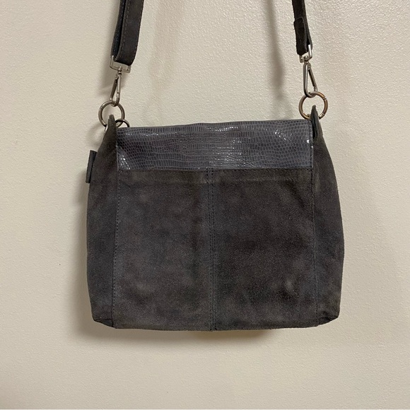 Hammitt Bag Gray Suede & Leather Bryant Medium Crossbody Shoulder Bag - Picture 4 of 14